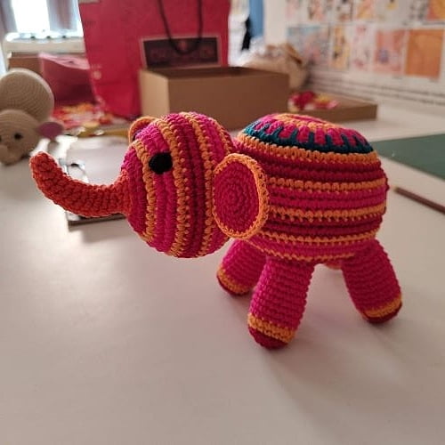Striped Elephant Large Buddy Striped Elephant Large Buddy