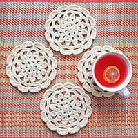 Mandala Coaster white