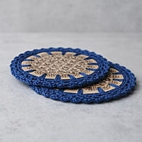 Mehndi Coaster Teal Blue