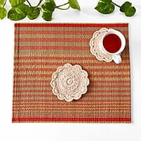 Madur Natural & Red Table Mats