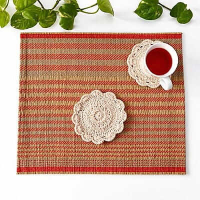 Madur Natural & Red Table Mats
