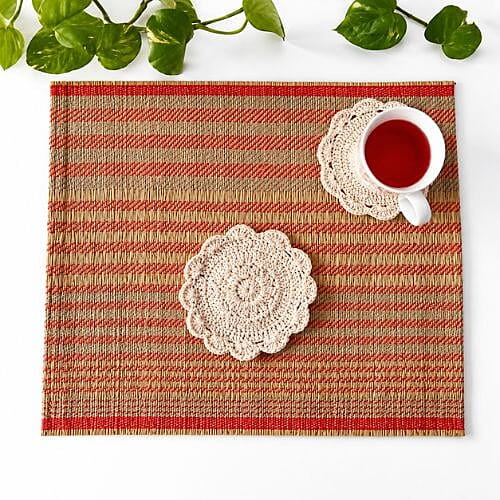 Madur Natural & Red Table Mats