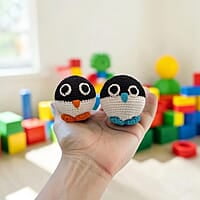 Crochet Penguin Small Rattle