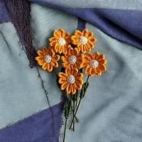 Crochet Small Yellow Daisy Flower