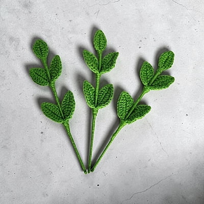 Leaf with Stem Small Light Green Leaf with Stem Small Light Green
