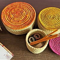 Moonj Round Baskets