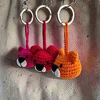 Crochet Teddy Keychain