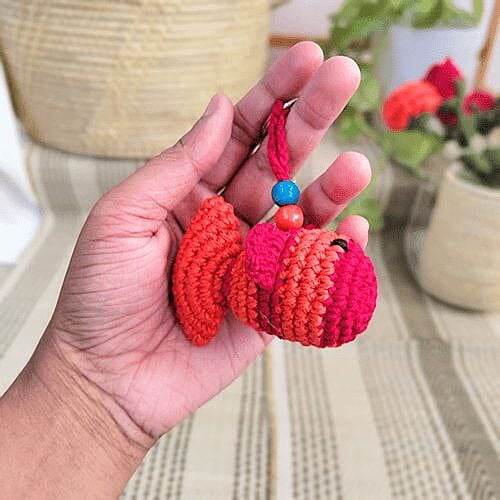 Crochet Handmade Fish Keychain
