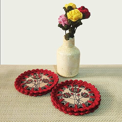 Madhubani Coaster Lotus
