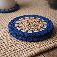 Mehndi Coaster Teal Blue