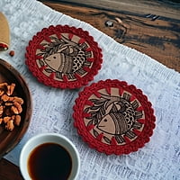 Madhubani Coaster Fish Madhubani Coaster Fish