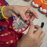 Madhubani Coaster Fish Madhubani Coaster Fish