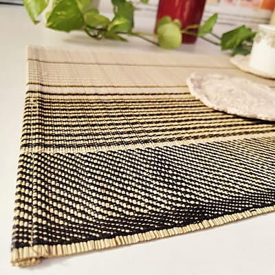 Madur Natural & Black Graded Table Mats