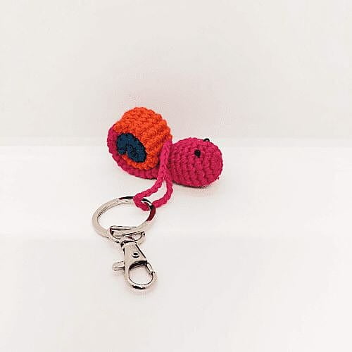 Crochet Snail Key Chain