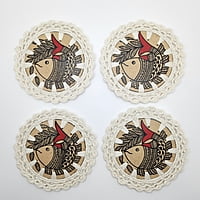 Madhubani Coaster Fish Madhubani Coaster Fish
