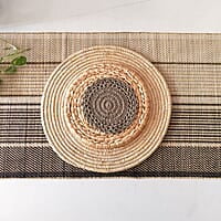 Madur Natural & Black Graded Table Runner Madur Natural & Black Graded Table Runner