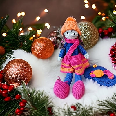 Crochet Winter Large Doll