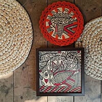 Madhubani Hand-Painted Mayur Tabletop