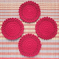 Round Coaster Red