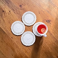 Round Coaster White