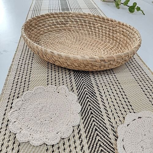 Moonj Natural Shallow Basket
