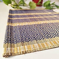 Madur Blue & Natural Table Mats