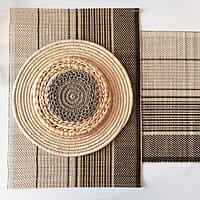 Madur Natural & Black Graded Table Runner Madur Natural & Black Graded Table Runner