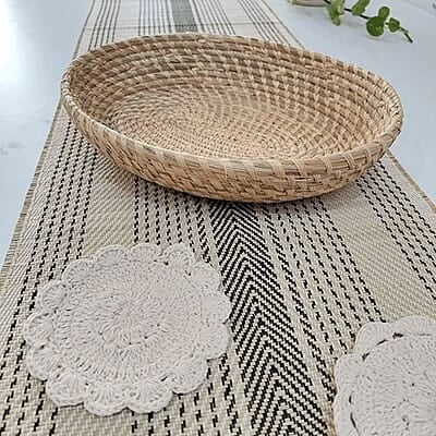 Moonj Natural Shallow Basket