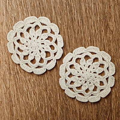 Mandala Coaster white