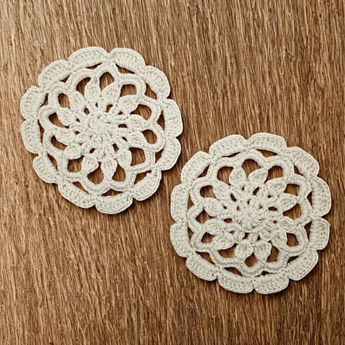 Mandala Coaster white