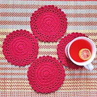 Round Coaster Red