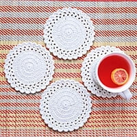 Round Coaster White