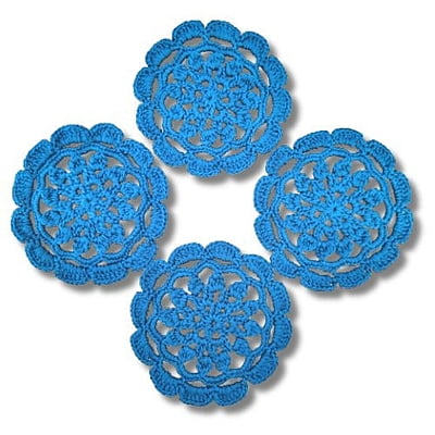 Mandala Coaster Teal Blue
