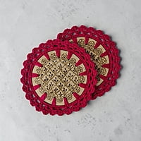 Mehndi Coaster Red