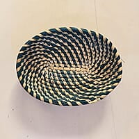 Moonj Blue Shallow Basket