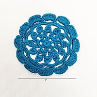 Mandala Coaster Teal Blue