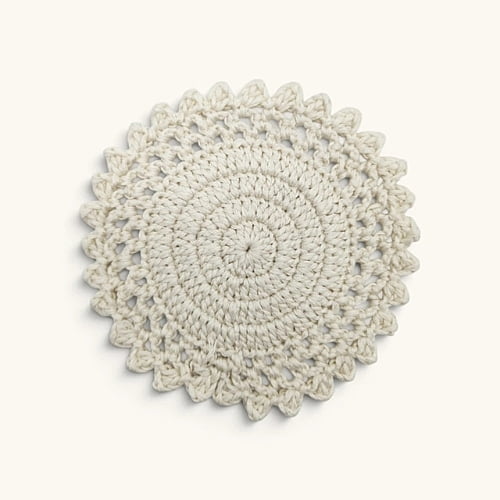 Round Coaster White