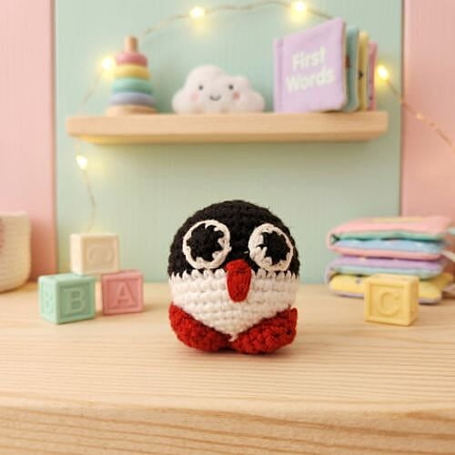 Crochet Penguin Small Rattle