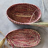 Moonj Magenta Shallow Basket