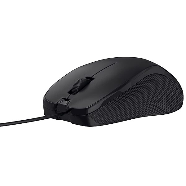 Portronics Toad 101 Wired Optical Mouse – 1200 DPI | USB Plug & Play | High Optical Tracking | 1.25m Cable | Black | PC & Laptop Use