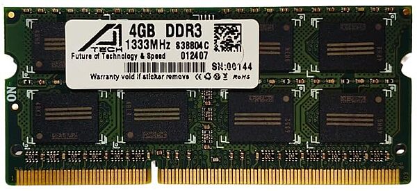 Techie 4GB DDR3 1333MHz Laptop RAM Stick, enhance your laptop's performance with this reliable memory upgrade. Perfect for multitasking and smooth operation, compatible with various models.