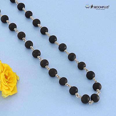 Original Karungali Mala with Silver Tied Original Karungali Mala with Silver Tied