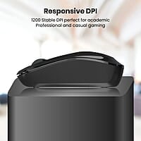 Portronics Toad 25 Wireless Mouse, 2.4 GHz with USB Nano Dongle, 1200 DPI Optical Tracking, Ambidextrous for PC, MacBook, Laptop