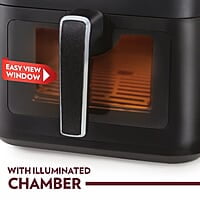 Borosil Digital Air Fryer 4.7 L Capacity with Digital Display | 10 Menu Mode For Home Kitchen | 8 in 1 Function | Air Fryer for Bake, Grill, Roast, Reheat etc. | 90% Less Oil | 1300 Watt