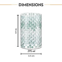 Borosil Artisan Vista 295 ml 6 pcs Set Transparent Drinking Glass |Borosilicate Glass Tumblers for Water, Cold Drinks, Juice| Flame Proof, Microwave & Dishwasher Safe | for Daily use & Gifting