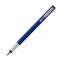 PARKER VECTOR STA CALLIGRAPHY CHROME TRIM FOUNTAIN PEN BLUE BODY PARKER VECTOR STA CALLIGRAPHY CHROME TRIM FOUNTAIN PEN BLUE BODY
