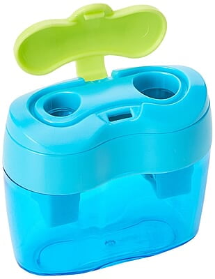 Pelikan Double Sharpener Flower, Blue and Pink assorted