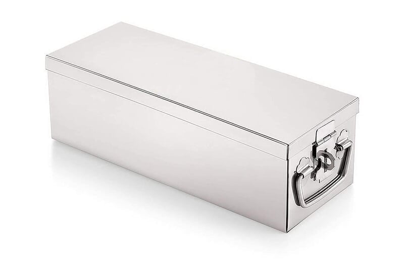 Aluminum box with lock – for storing CSS cheques(which is kept for legal action/references)