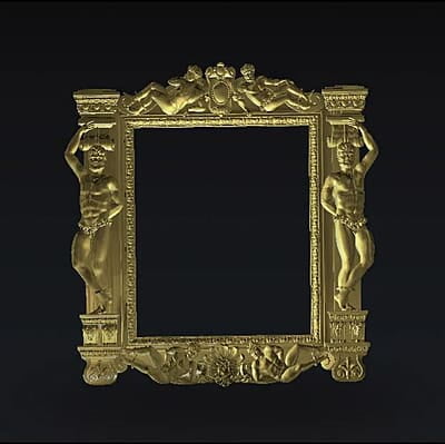 3D Carving Mirror Frame 017