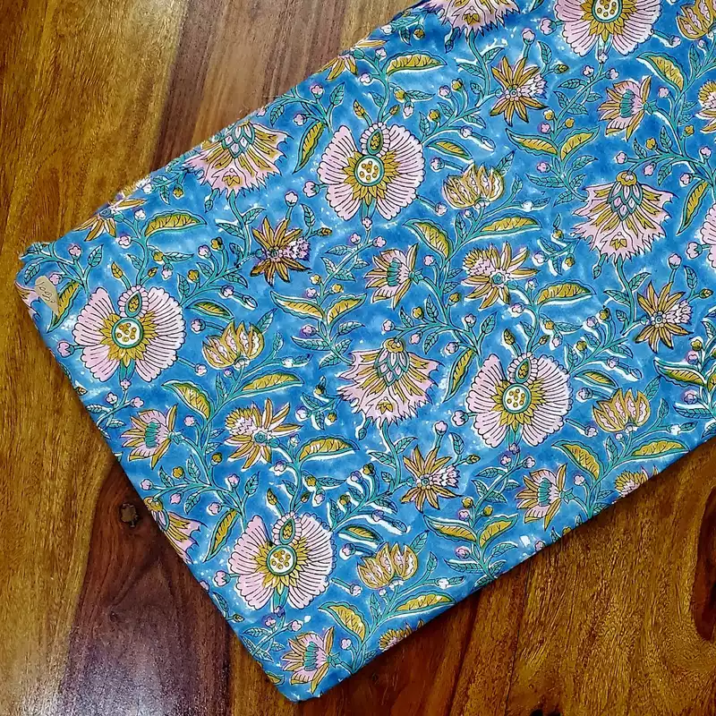 Sanganeri Handblock Cotton Fabric #51